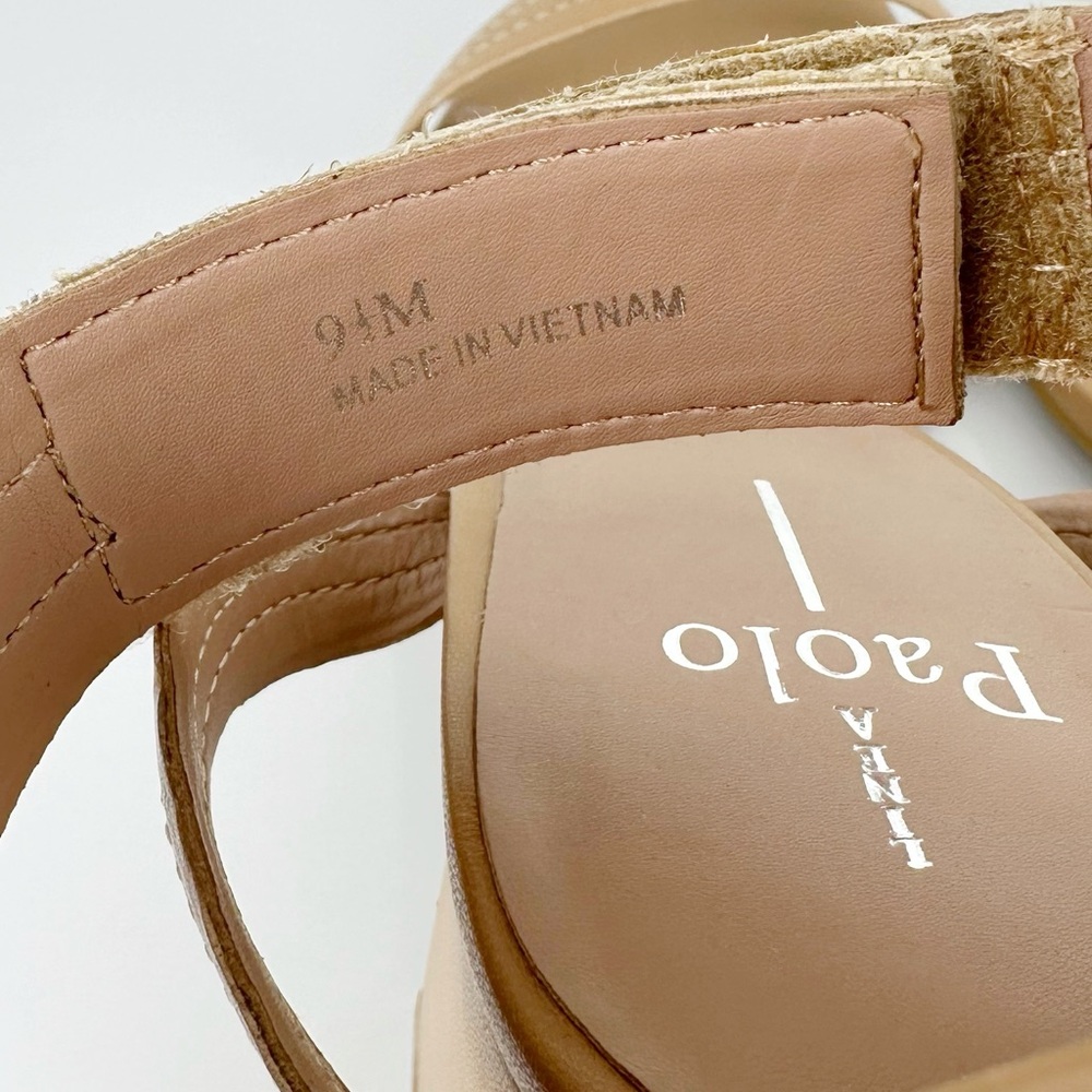 Linea Paolo Women's Emmie Ankle Strap Heeled Sandals Tan Size 9.5 - Picture 12 of 13